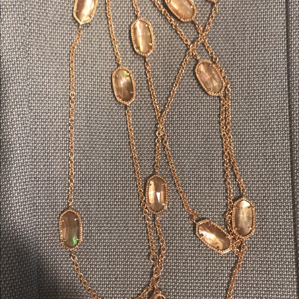 Kendra Scott Kellie necklace in brown MOP EUC